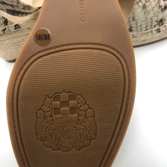 Vince Camuto Jesla Beige Wedge Sandels Size 8 - Picture 2 of 6